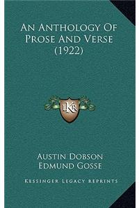 An Anthology of Prose and Verse (1922)