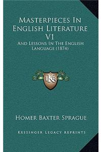 Masterpieces In English Literature V1