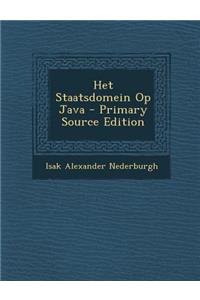 Het Staatsdomein Op Java