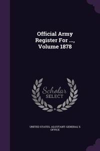 Official Army Register for ..., Volume 1878