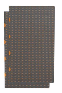 Grey on Orange / Grey on Orange (set of two) A5 Unlined Notebooks