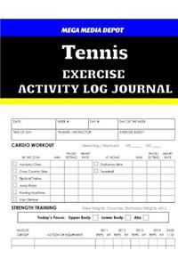 Tennis Exercise Activity Log Journal