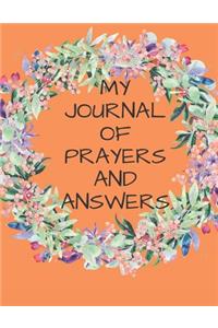 My journal of prayers and answers