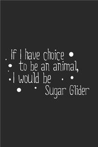 If I have choice to be an animal, I would be SugarGlider