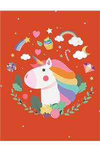 Cute Unicorn #22, Unicorn Sketch Book For Girls 4-12, Unicorn Doodle Journal For Kids, Art Drawings For Kids