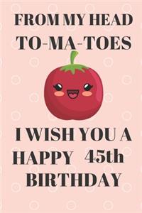 FROM MY HEAD TO-MA-TOES I WISH YOU A HAPPY45th Birthday