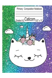 Caticorn Primary Composition Notebook Grades K-2 8.5