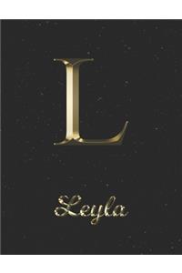 Leyla: 1 Year Daily Planner (12 Months) - Yellow Gold Effect Letter L Initial First Name - 2020 - 2021 - 365 Pages for Planning - January 20 - December 20 