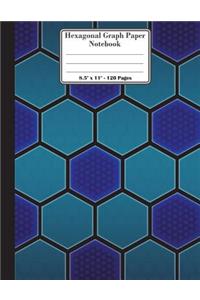Hexagonal Graph Paper Notebook. 8.5