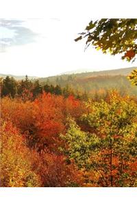 Autumn School Composition Book Pretty Mountain View 130 Pages