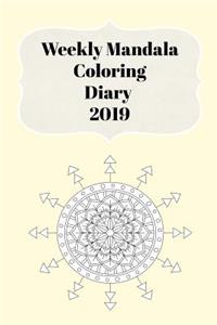 Weekly Mandala Coloring Diary 2019