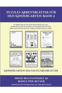 Kindergarten-Hausaufgabenblätter (Puzzles Arbeitsblätter für den Kindergarten