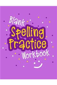 Blank Spelling Practice Workbook