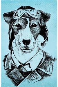 Journal Notebook Hipster Flying Dog