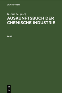 Auskunftsbuch Der Chemische Industrie