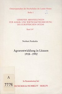 Agrarentwicklung in Litauen 1918 - 1992