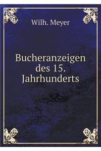Bucheranzeigen des 15. Jahrhunderts