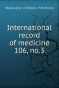 International record of medicine