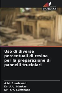 Uso di diverse percentuali di resina per la preparazione di pannelli truciolari