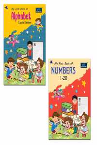 My First Writing Books For Kids - Set of 2 Books - Capital Letters , Numbers 1-20