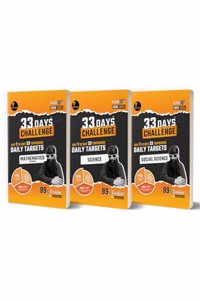 33 Days Challenge CBSE Class 10 Pack of 3 Mathematics Standard Science Social Science for 2024 Board Exam (Includes Sample Papers) by Padhle Akshay
