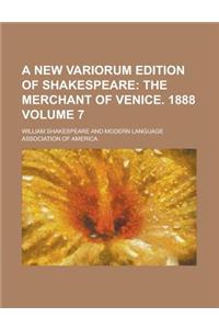 A New Variorum Edition of Shakespeare Volume 7