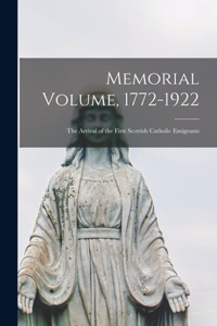 Memorial Volume, 1772-1922
