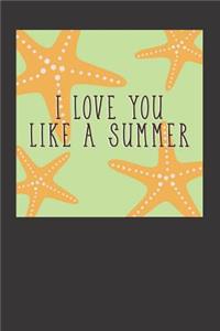Starfish Summer Beach Notebook Journal