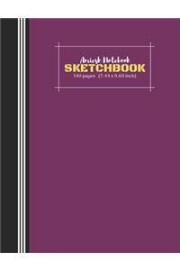 Amiesk Notebook - Sketch Book - 140 pages (7.44 x 9.69 inch)