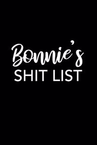 Bonnie's Shit List