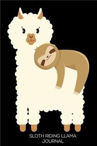 Sloth Riding Llama Journal