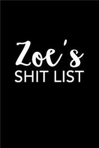 Zoe's Shit List