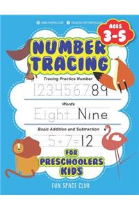 Number Tracing for Preschoolers Kids Ages 3-5