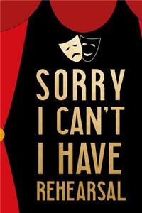 Sorry I Can't I Have Rehearsal