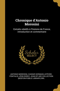 Chronique d'Antonio Morosini