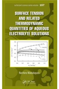 Surface Tension and Related Thermodynamic Quantities of Aqueous Electrolyte Solutions