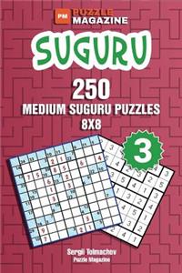 Suguru - 250 Medium Suguru Puzzles 8x8 (Volume 3)