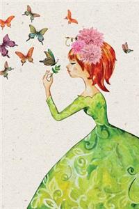 Redhead Butterfly Goddess Any Day Planner Notebook