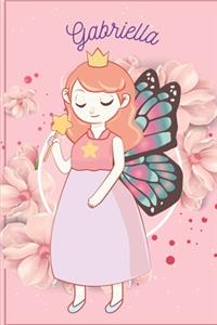 Gabriella: Fairy Princess - Personalized Blank Lined Journal Notebook Gift For Girls, Women