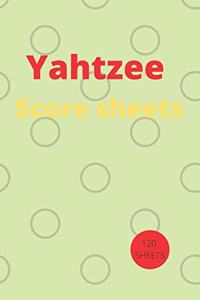Yahtzee Scores Sheets