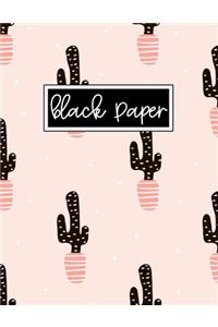 Black Paper Dot Grid Notebook - 8.5 x 11