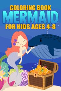 Mermaid Coloring Book for Kids Ages 4-8