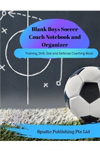 Blank Boys Soccer Coach Notebook and Organizer