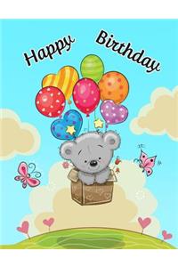 Happy Birthday: Large Print Discreet Internet Website Password Organizer, Birthday Gifts for Boys or Girls, Kids, Teens, Women, Wife, Girlfriend, Sister, Mom, Grandma, Seniors, Best Friend, Co-Worker, Book Size 8 1/2 X 11