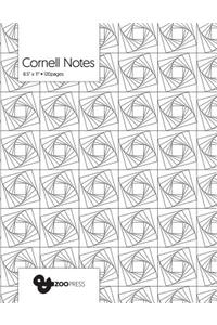 Cornell Notes: Geometric Vortex - Best Note Taking System for Students, Writers, Conferences. Cornell Notes Notebook. Large 8.5 x 11, 120 Pages. College Note Takin