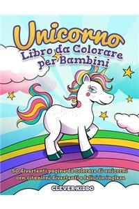 Unicorno libro da colorare per bambini
