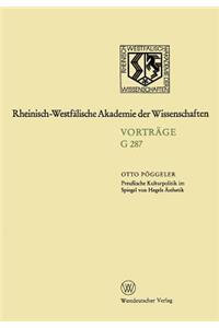 Preußische Kulturpolitik Im Spiegel Von Hegels Ästhetik