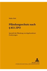 Pfaendungsschutz Nach § 851 Zpo
