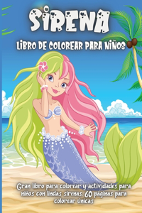 Sirena Libro De Colorear Para Niños