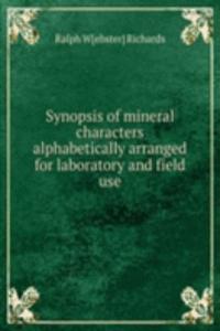SYNOPSIS OF MINERAL CHARACTERS ALPHABET